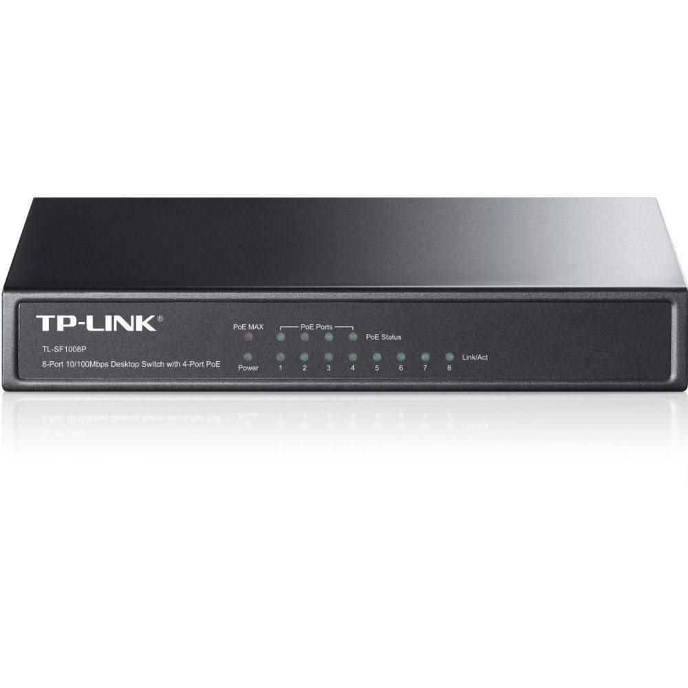 HUB TP-LINK TL-SF1008P 8 PORT 10/100MBPS SWITCH + 4-PORT POE