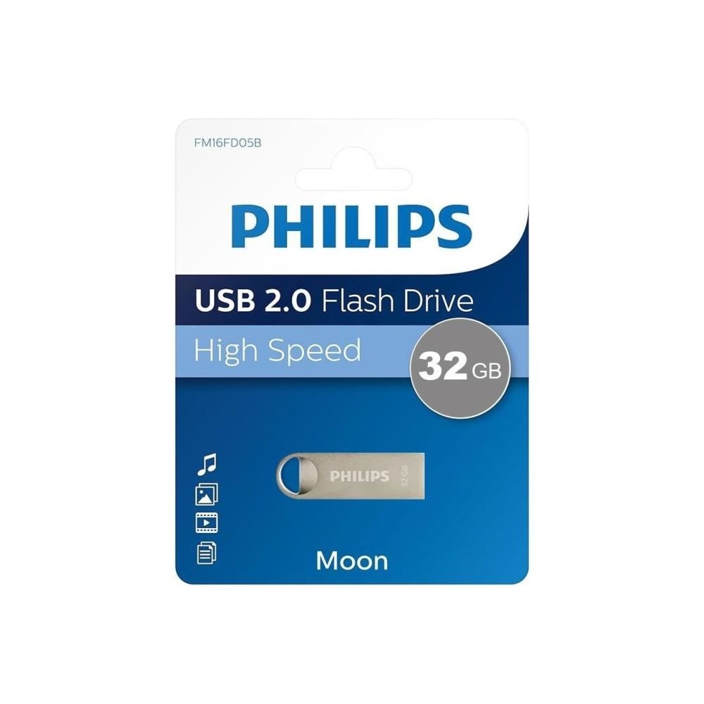 MEM 32GB Philips USB 2.0 Moon Klasik Gümüş FM32FD160B/00