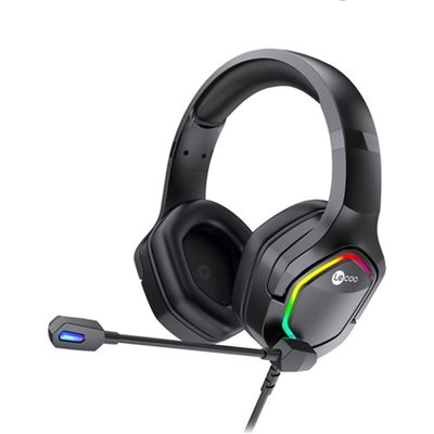 KULAKLIK LECOO HT403 USB2.0 RGB AYDINLATMALI KABLOLU SİYAH