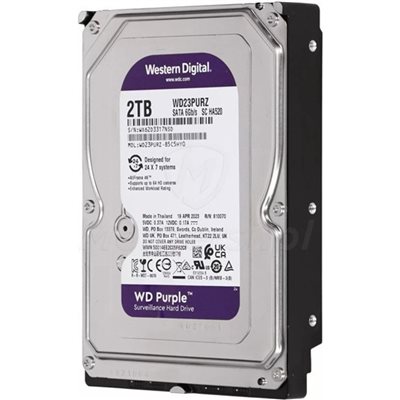 HDD GUV 2TB WD Purple SATA 6Gb/s 64MB DV 7x24 WD23PURZ