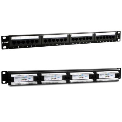 PATCH PANEL 24 PORT S-LINK SL-F624 UTP CAT6