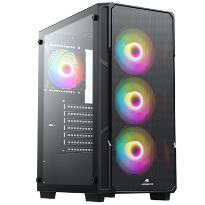 ATX GameBooster GB-X223B USB3.0 Ring RGB Slave fan Elegant Stylish Mesh Panel