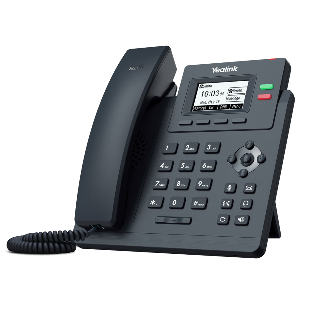 YEALINK SIP-T31G, Masaüstü, Kablolu IP TELEFON, Siyah, 2.3" Siyah Beyaz Ekran, 2xGigabit Ethernet Portu, PoE Destekli