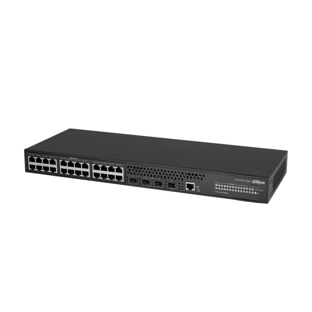 DAHUA AS5500-24GT4XF, 24 Port Gigabit,  4 Port 10G SFP,  L3 Yönetilebilir, Rack Mount Switch