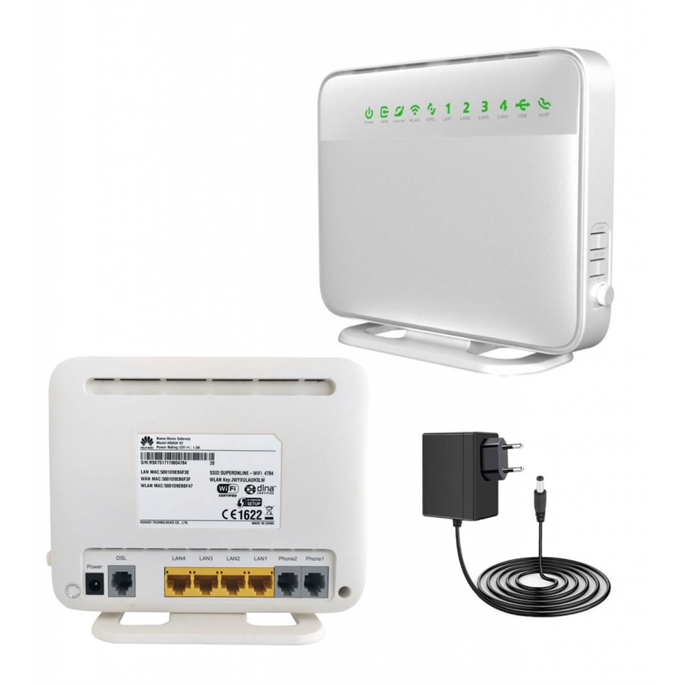 HUAWEI HG658 V2, 4 Port, 2.4Ghz Wifi, 300Mbps, Dahili Anten, VDSL2 MODEM