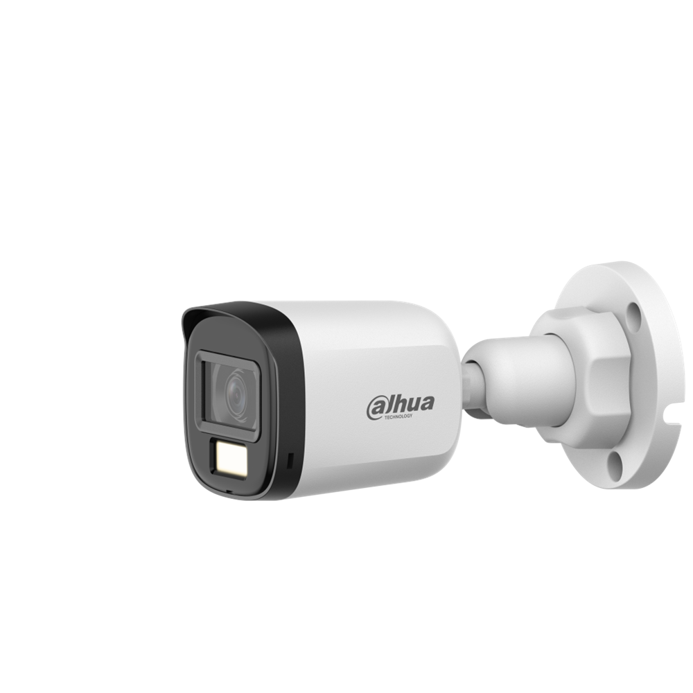 DAHUA HAC-B1A21P-U-IL-A-0360B, 2Mpix, 3.6mm Lens, 25 Mt Gece Görüşü, Smart Dual Light, Dahili Mikrofon, Bullet Kamera