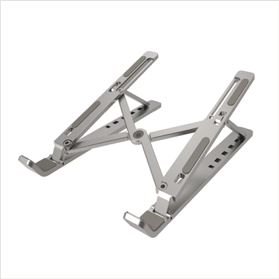 ENKADO EKD-NT20, 10"-18" Notebook Standı, Taşınabilir, Katlanır, 7 Kademeli Ayarlanabilir Yükseklik, Alüminyum (Gümüş)