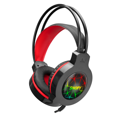 SNOPY SN-GX7, CRAZY, Kablolu, 3.5mm Jac, USB, Rainbow Aydınlatma, Gaming, Mikrofonlu, Kulaklık (Siyah)