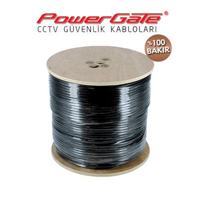 PowerGate OUT 500mt, 2+1 (2x0,50+0,33) %100Bakır, DIŞ ORTAM CCTV Güvenlik Kablosu
