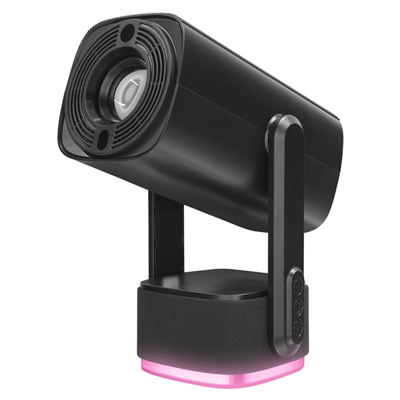 EVEREST PJ08, Siyah, 5200 Lümen, 1280x720, 1xHDMI, 1xUSB, WiFi, Bluetooth, 30.000 Saat Led Ömrü, 6W Speaker, 5200mAh Batarya, Taşınabilir, Android 11, 4K Destekli Projeksiyon Cihazı