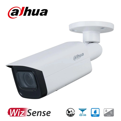 DAHUA IPC-HFW5442T-ASE,  2Mpix, 2,8mm Lens, H265+, Wizmind, 80Mt Gece Görüşü,  IP67, IK10, PoE Metal Kasa Bullet IP Kamera