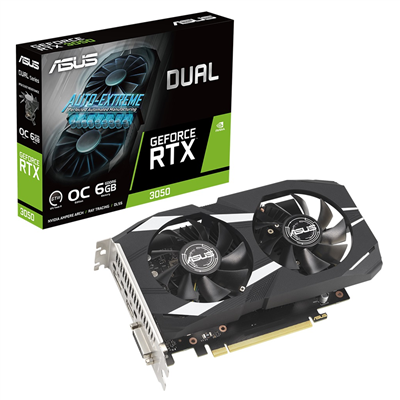 ASUS DUAL-RTX3050-O6G, 6GB, GDDR6, 96Bit, 1xHDMI, 1xDP, 1xDVI GAMING Ekran Kartı