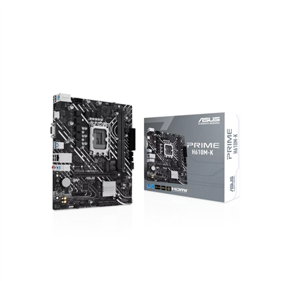 ASUS PRIME H610M-K, 2xDDR5, M.2, D-SUB, HDMI, 12-13.14.Nesil, LGA1700 Soket, Anakart