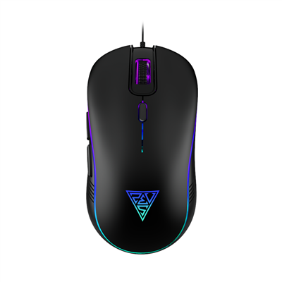 GAMDIAS AURA GS3, Çok Renkli Aydınlatma,  USB Kablolu, 6 Programlanabilir Buton, Gaming Mouse, 3.600 DPI, Siyah