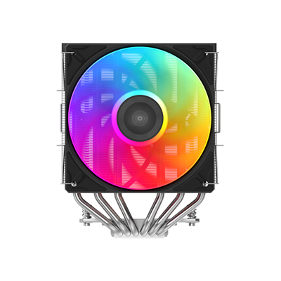 SAMA A60L, Black, 2x120mm ARGB Fan, Kule Tipi Hava Soğutma, 6 adet Gelişmiş Nikel Kaplı Bakır Isı Borusu, CPU Fan (AMD ve INTEL Tüm işlemciler ile uyumlu)