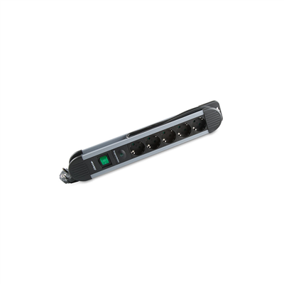 S-LINK Swapp SPGKS05, 5 Soket, Akım Korumalı Priz, 1.5Mt Kablo, 900 Joule (Gri) %100 Bakır