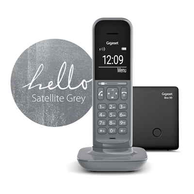 GIGASET CL390, Dect Telefon, Gri, 12 Saat Konuşma, 180 Saat Bekleme, 150 Kişilik Rehber