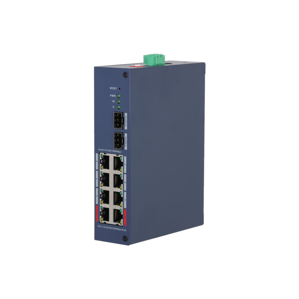 DAHUA CHS4210-8GT-110, 8 Port, Gigabit, PoE 110W, 2 Port Uplink, 2 Port SFP, Cloud Yönetilebilir, Switch
