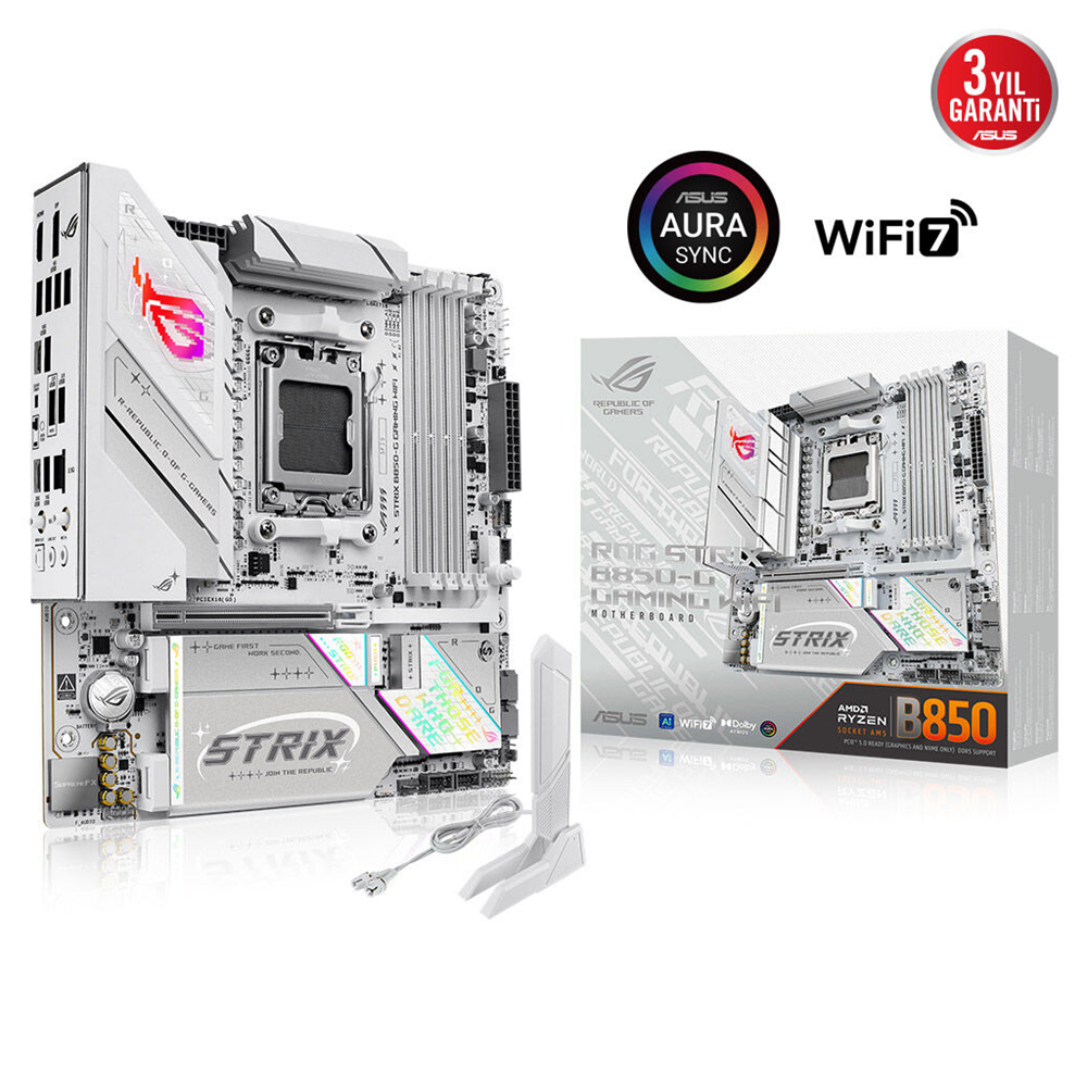 ASUS ROG STRIX B850-G GAMING WIFI, 4xDDR5, 4x M2, HDMI, DP, 2xType-C, Wi-Fi 7, Bluetooth v5.4, AM5 Soket GAMING Anakart