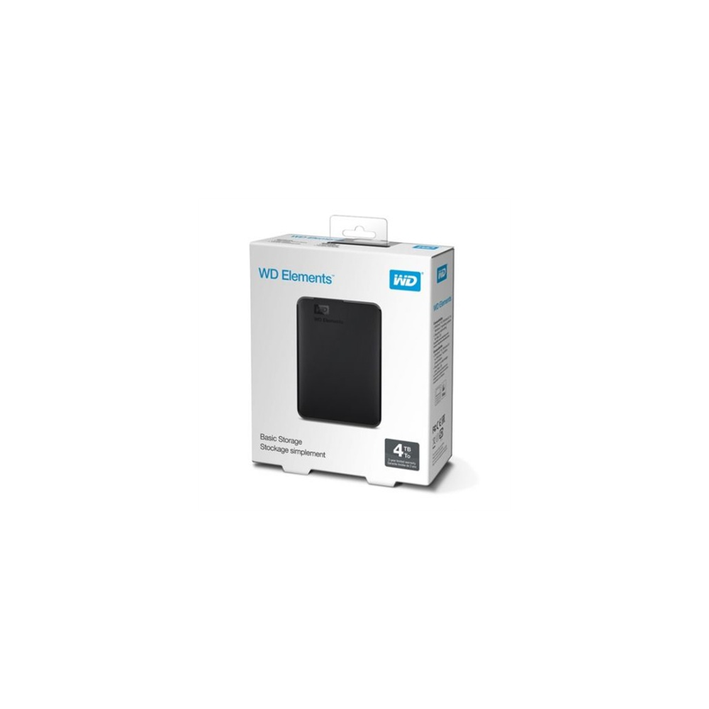 WD WDBU6Y0040BBK-WESN, Elements, 4TB, 2.5", USB3.0, Taşınabilir, Harici HDD, Siyah (Türkiye Distribütörü Garantili)