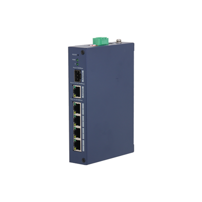 DAHUA CHS4106-4ET, 4 Port, Megabit,  1 Port Gigabit Uplink, 1 Port Gigabit SFP, Cloud Yönetilebilir, Switch