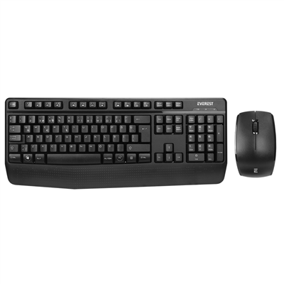 EVEREST KM-3335, Siyah, 2.4Ghz Kablosuz, Türkçe Q, Multimedya, Klavye Mouse Set