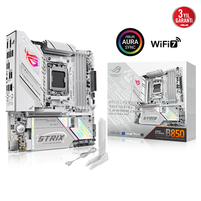 ASUS ROG STRIX B850-G GAMING WIFI, 4xDDR5, 4x M2, HDMI, DP, 2xType-C, Wi-Fi 7, Bluetooth v5.4, AM5 Soket GAMING Anakart